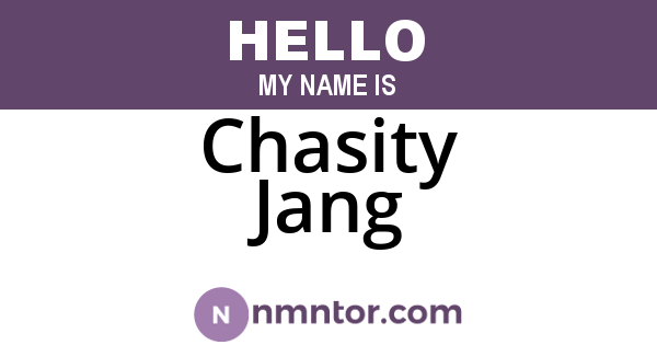 Chasity Jang