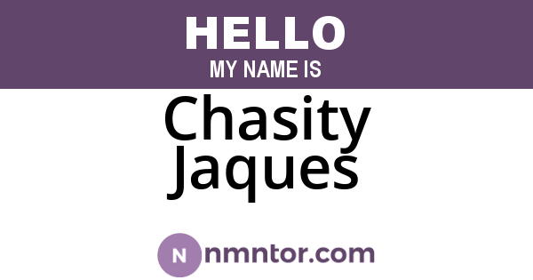 Chasity Jaques
