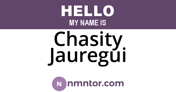 Chasity Jauregui