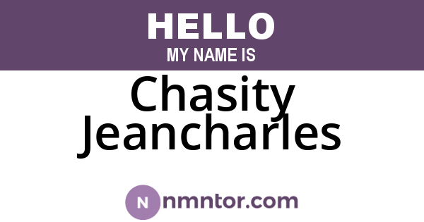 Chasity Jeancharles