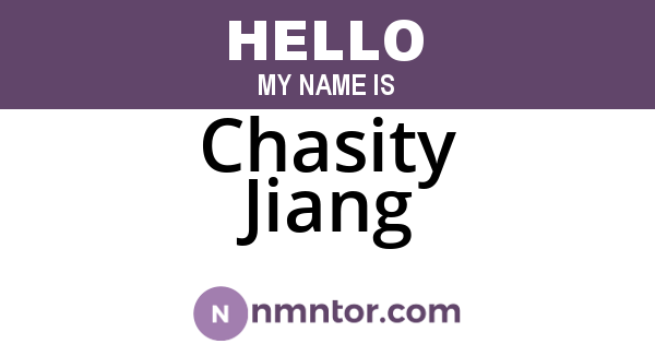 Chasity Jiang
