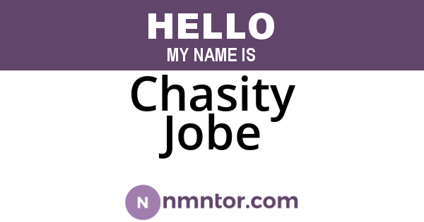 Chasity Jobe