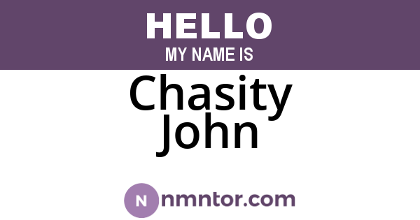 Chasity John