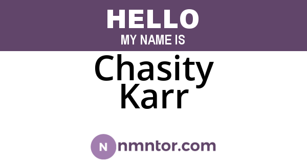 Chasity Karr