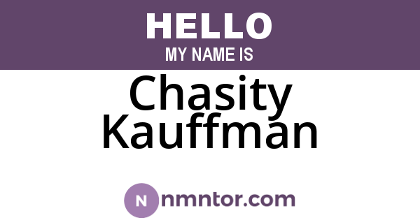 Chasity Kauffman