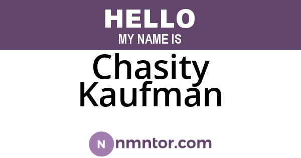 Chasity Kaufman