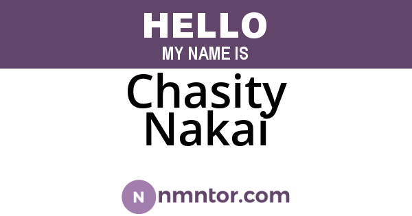 Chasity Nakai