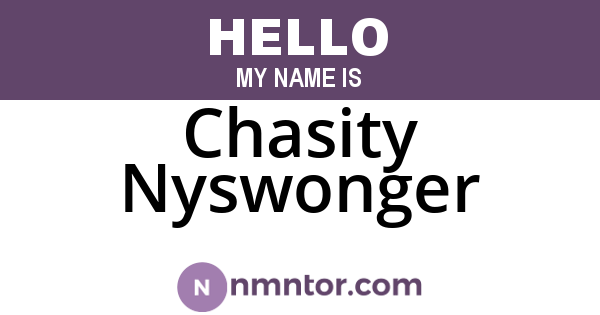 Chasity Nyswonger