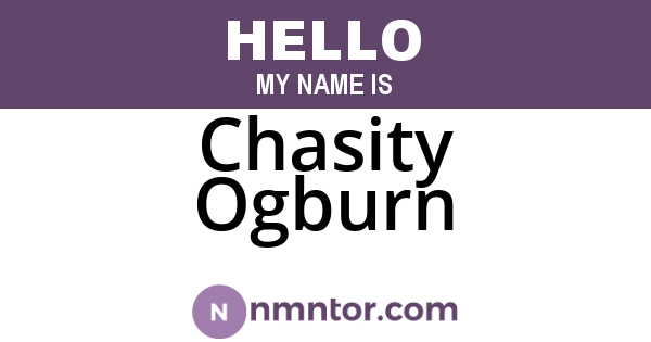 Chasity Ogburn