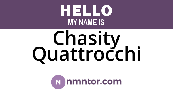 Chasity Quattrocchi