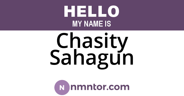 Chasity Sahagun