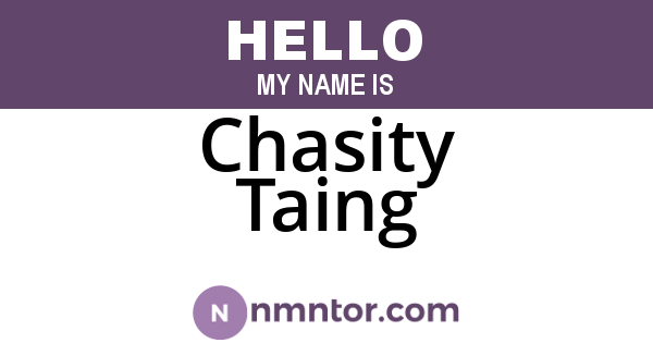 Chasity Taing