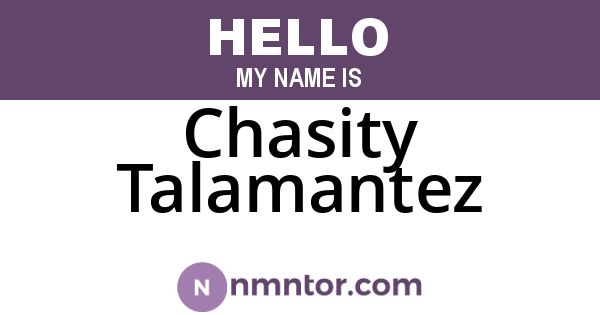Chasity Talamantez