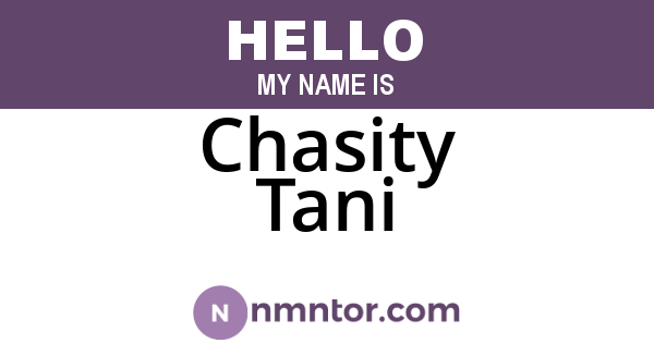 Chasity Tani