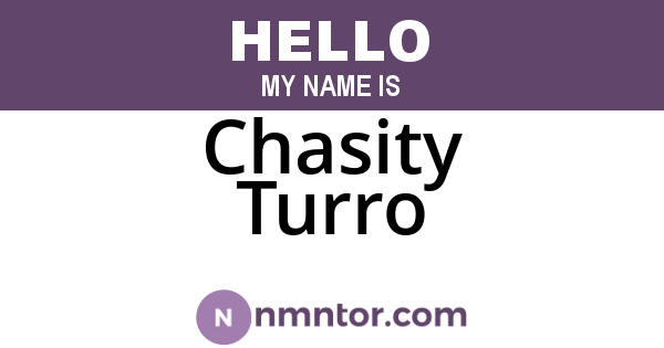 Chasity Turro