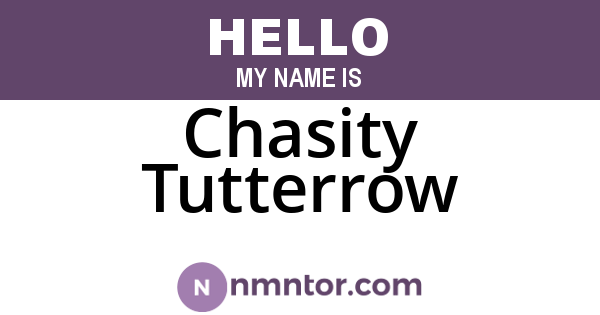 Chasity Tutterrow