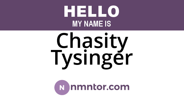 Chasity Tysinger