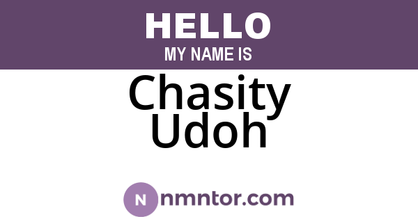 Chasity Udoh