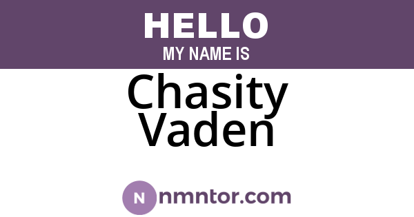 Chasity Vaden