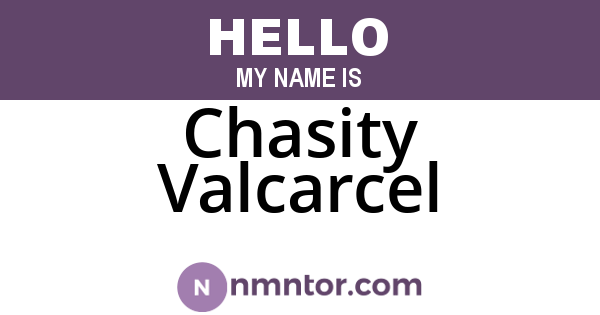 Chasity Valcarcel