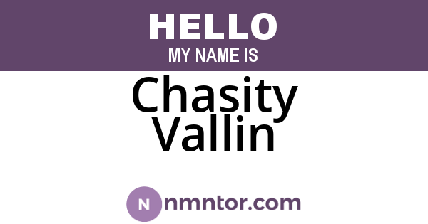 Chasity Vallin