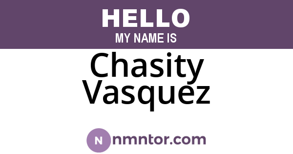Chasity Vasquez