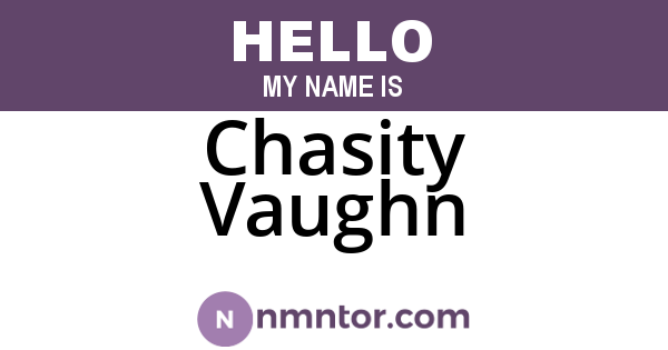 Chasity Vaughn