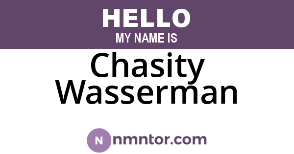 Chasity Wasserman