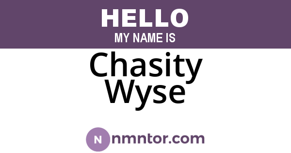 Chasity Wyse