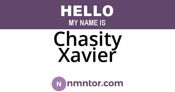 Chasity Xavier