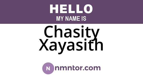 Chasity Xayasith