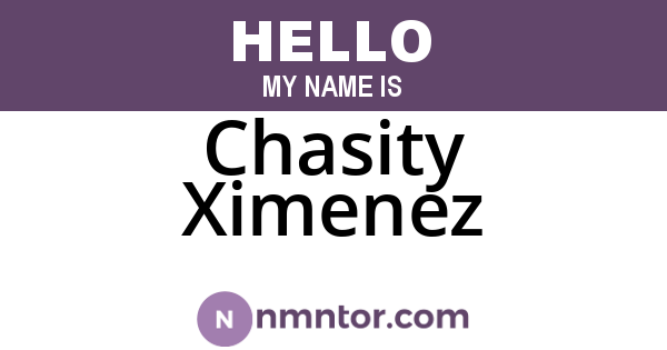 Chasity Ximenez