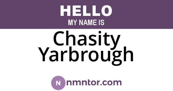 Chasity Yarbrough