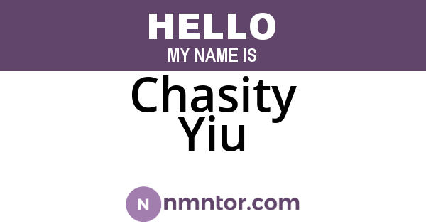Chasity Yiu