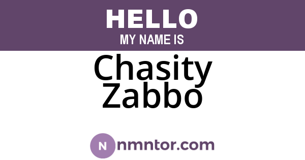 Chasity Zabbo