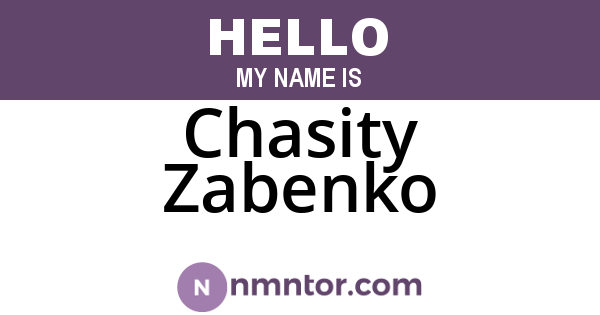 Chasity Zabenko