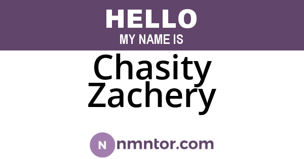 Chasity Zachery