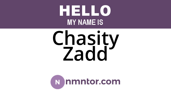 Chasity Zadd