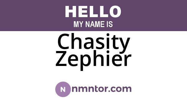 Chasity Zephier