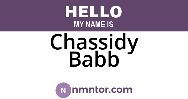Chassidy Babb