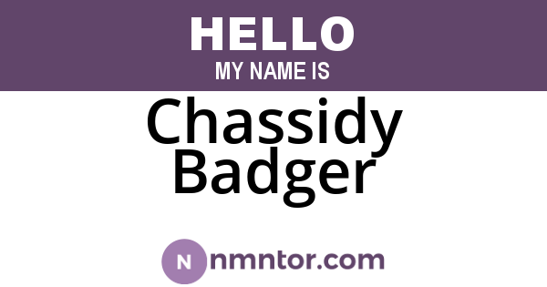 Chassidy Badger