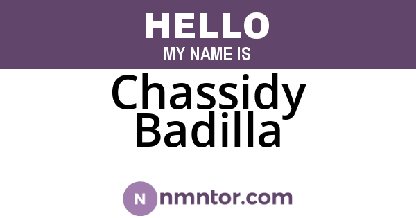 Chassidy Badilla