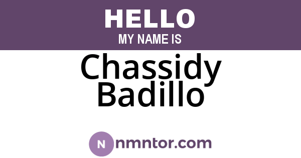 Chassidy Badillo