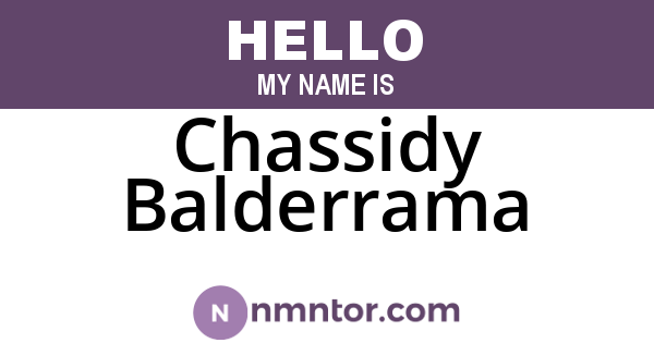 Chassidy Balderrama