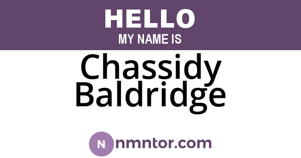 Chassidy Baldridge
