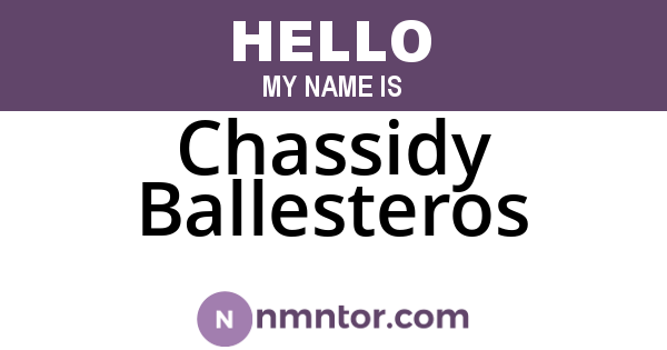 Chassidy Ballesteros