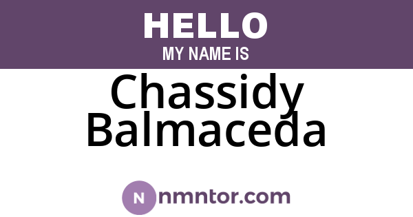 Chassidy Balmaceda