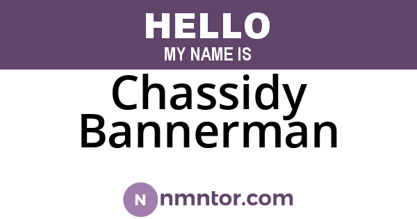 Chassidy Bannerman