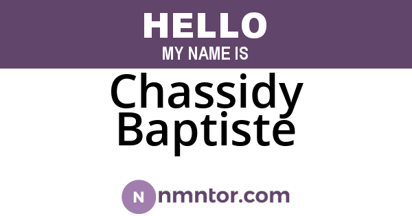 Chassidy Baptiste