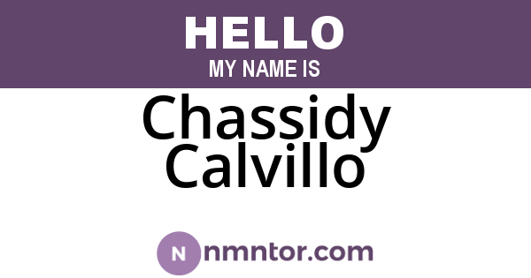 Chassidy Calvillo